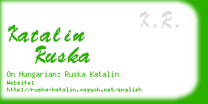 katalin ruska business card
